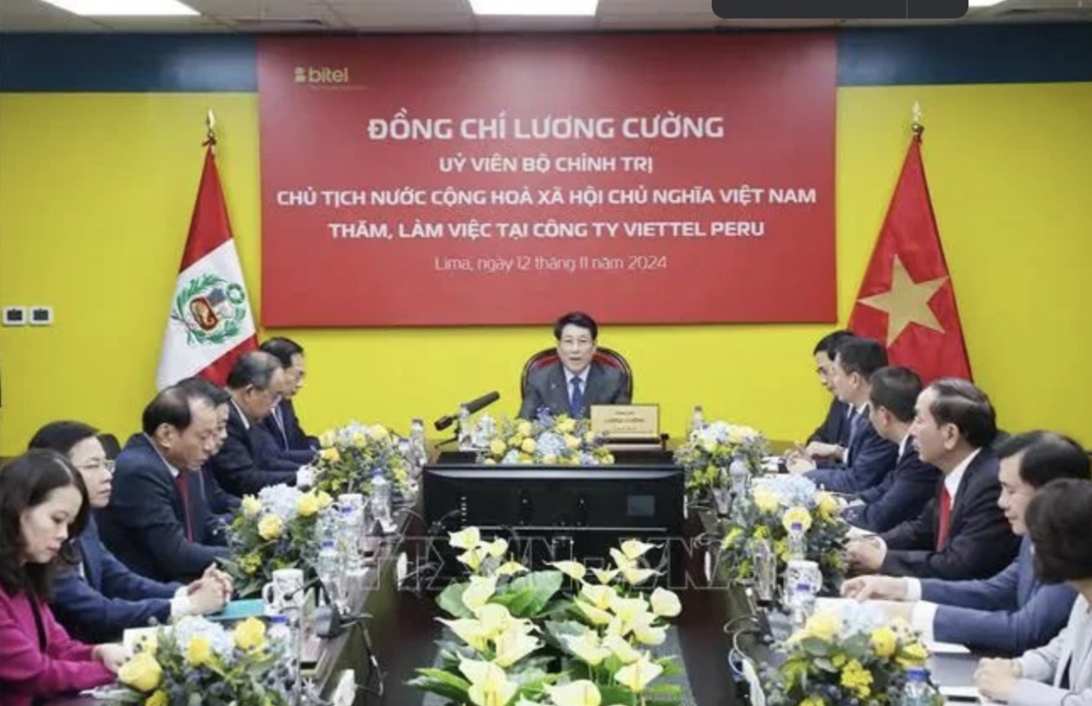 State President visits and works with Viettel Peru S.A.C